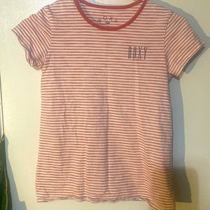 Roxy striped cram/orange sz 12 tee
